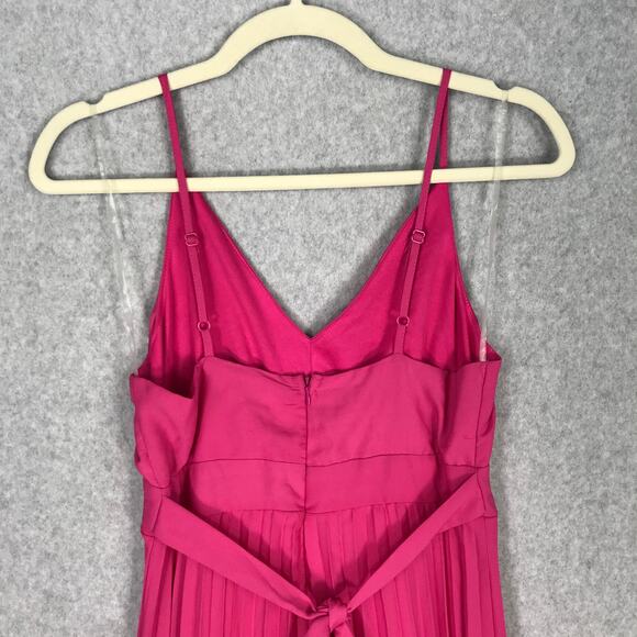 Jessica‎ Simpson Dress Womens Small Pink Pleated Flowy Twee Resort Belt Tie Bow - Picture 8 of 11